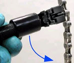Twist the tool to break the pilot